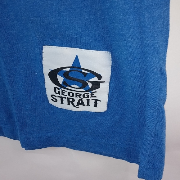 George Strait S Blue Red Gray T Top - Picture 6 of 6